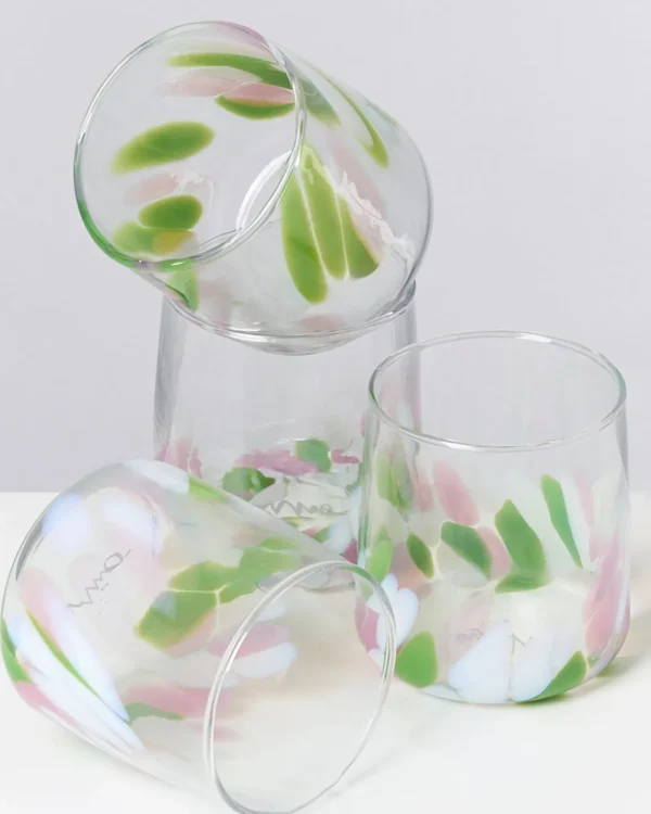 Motel a Miio Alegria - Glass Small Big Drops Pink Green drops rosa grün Hot