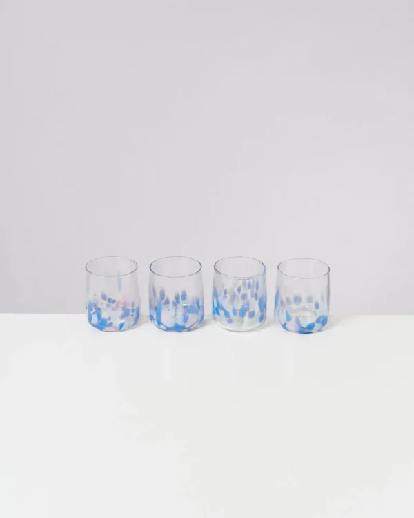 Motel a Miio Alegria - Set Of 4 Glasses Small big drops blue Best Sale