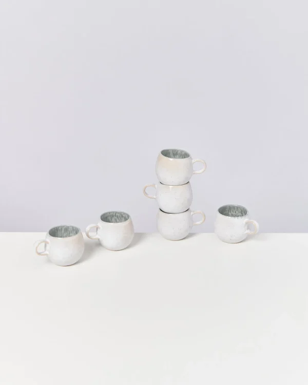 Motel a Miio Areia - Set Of 6 Espressomugs Grey Gray Shop