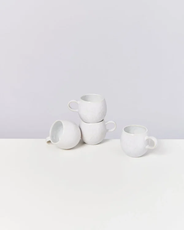 Motel a Miio Areia - Set Of 4 Mugs Small white Best Sale