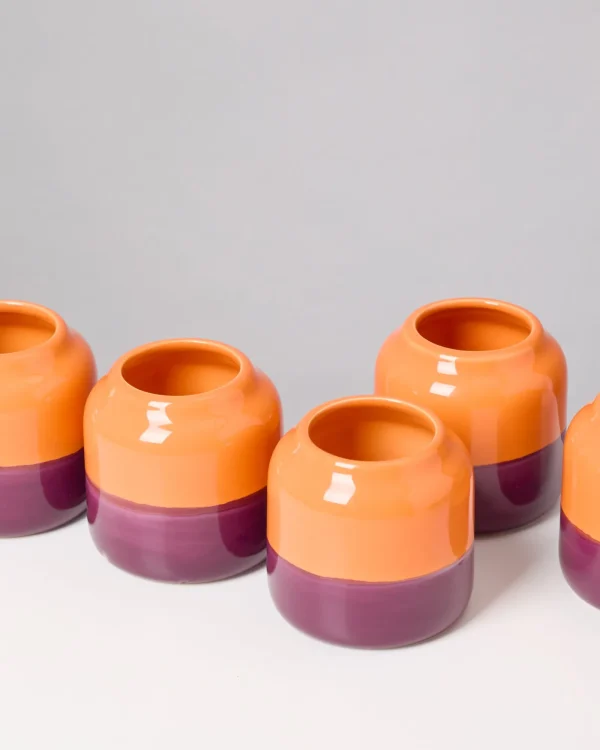 Motel a Miio Bebé Vase orange dark lilac New