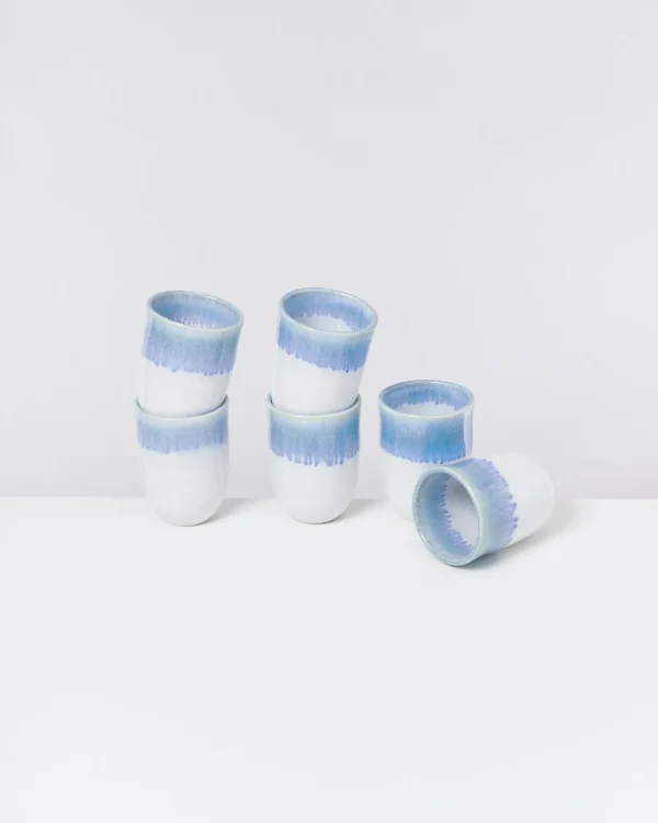 Motel a Miio Copa Alto - Set Of 6 Cups Big Blue blau weiß Online
