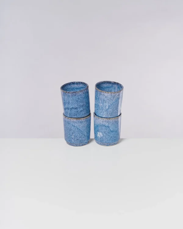 Motel a Miio Cordoama - Set Of 4 Cups Big Blue Speckled speckled blue Cheap