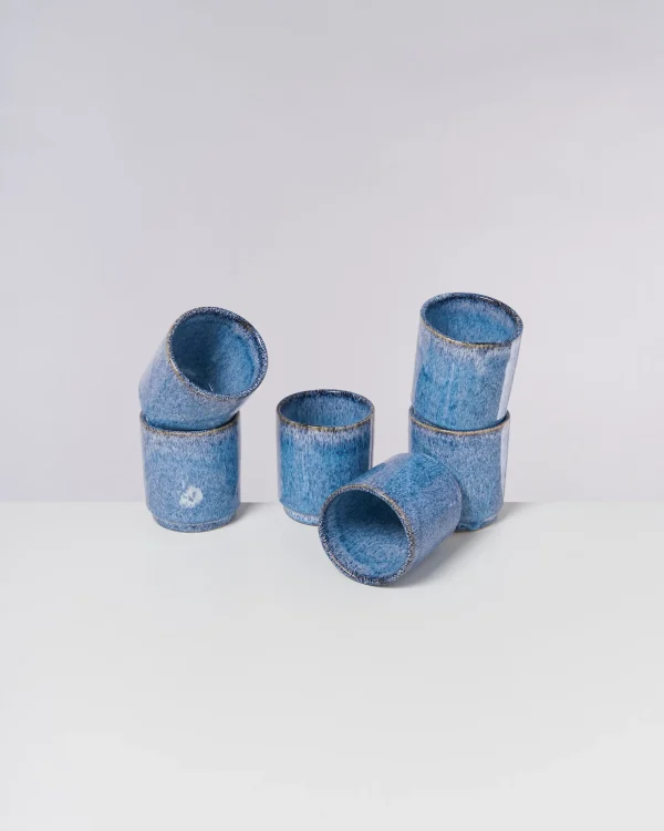 Motel a Miio Cordoama - Set Of 6 Cups Small Blue Speckled speckled blue Flash Sale