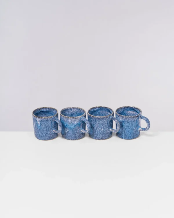Motel a Miio Cordoama - Set Of 4 Mugs Big Blue Speckled speckled blue Best