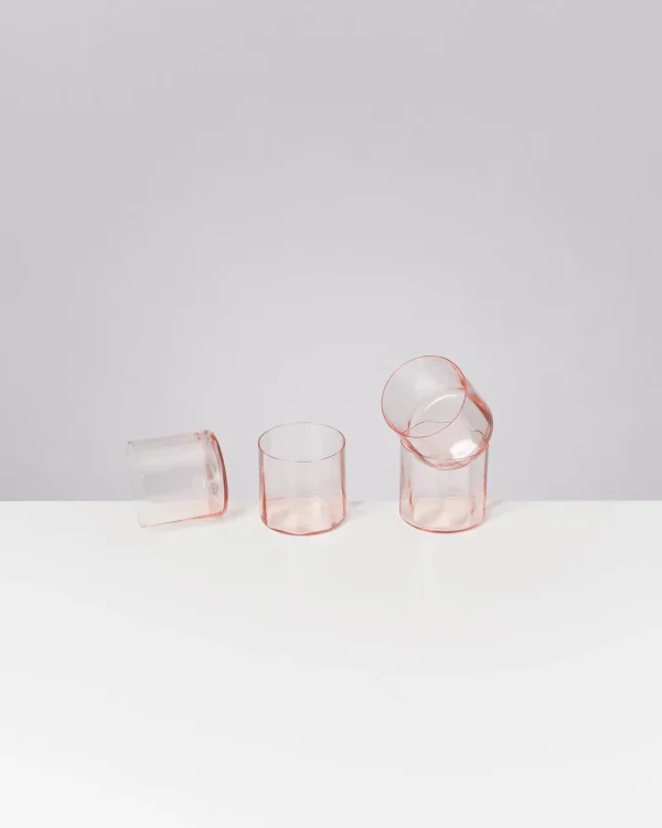 Motel a Miio Joia - Set Of 4 Glasses Flower pink opal Hot