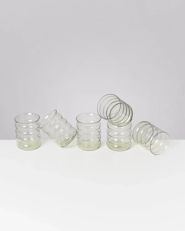 Motel a Miio Joia - Set Of 6 Glasses Large Bubble Emerald smaragd Outlet