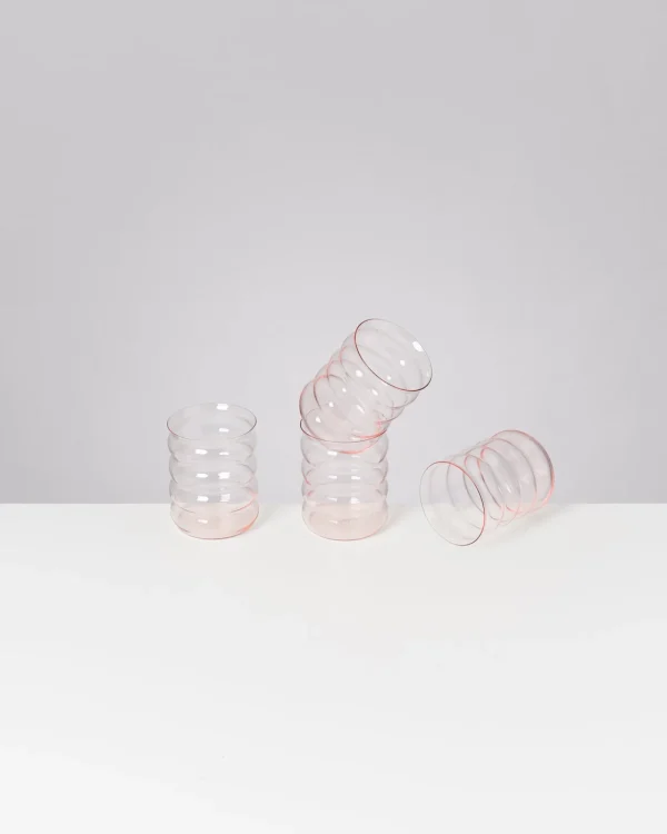 Motel a Miio Joia - Set Of 4 Glasses Large Bubble pink opal Outlet