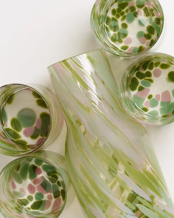 Motel a Miio Joia Drops - Set Of 5 Pieces Big Green Pink grün rosa Best Sale
