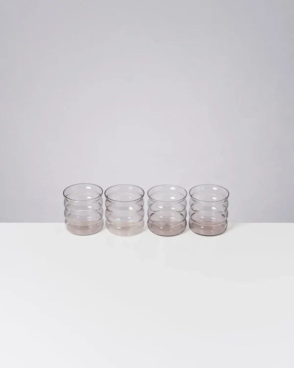 Motel a Miio Joia 4er Set Glas Bubble amethist Cheap