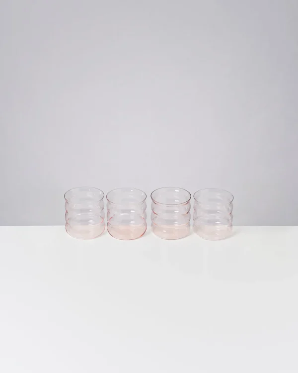 Motel a Miio Joia 4er Set Glas Bubble pink opal Store