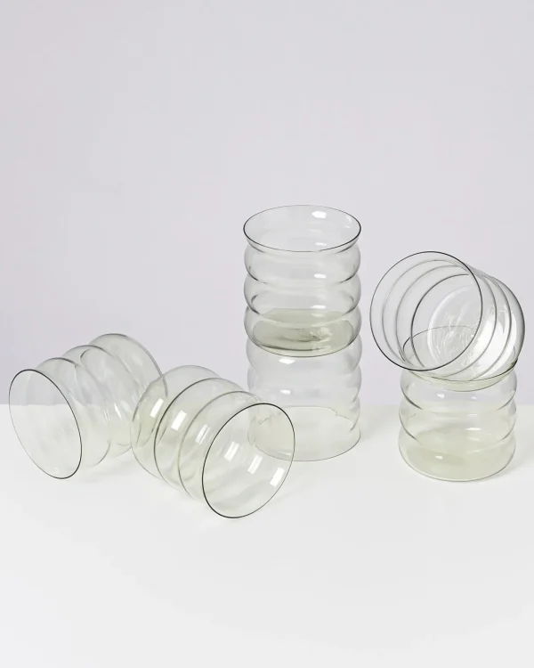 Motel a Miio Joia 6er Set Glas Bubble smaragd Discount