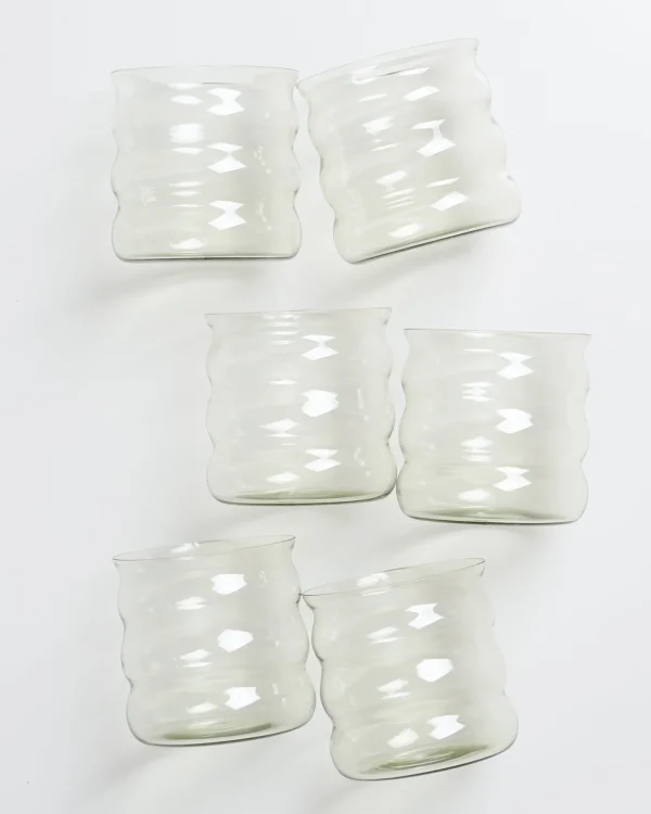 Motel a Miio Joia 6er Set Glas Bubble smaragd Discount