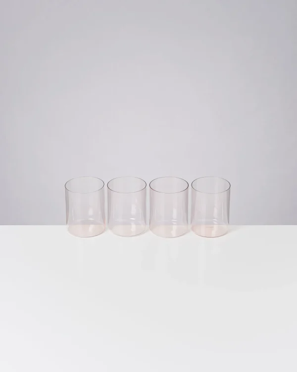 Motel a Miio Joia 4er Set Glas Groß pink opal Flash Sale