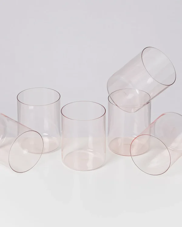 Motel a Miio Joia 6er Set Glas Groß pink opal Sale