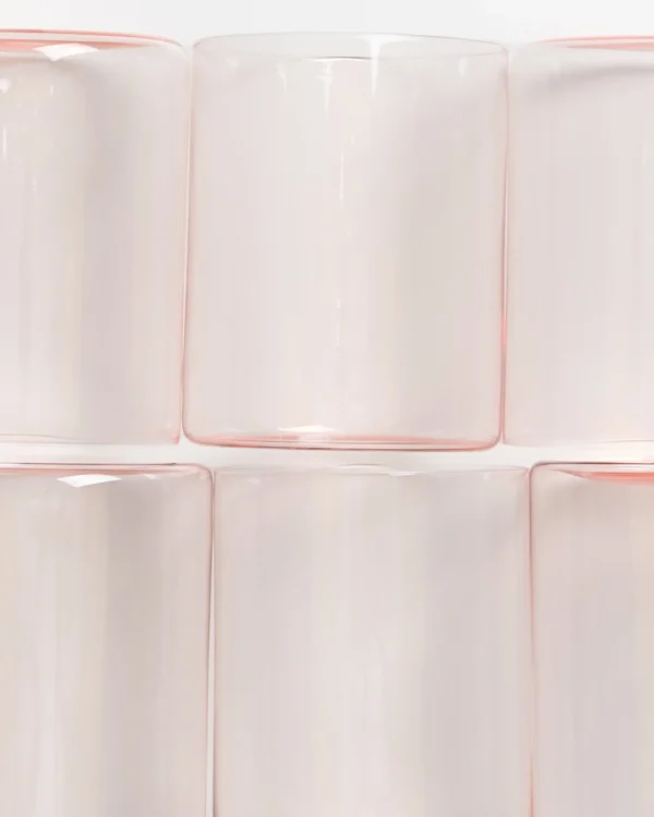 Motel a Miio Joia 6er Set Glas Groß pink opal Sale
