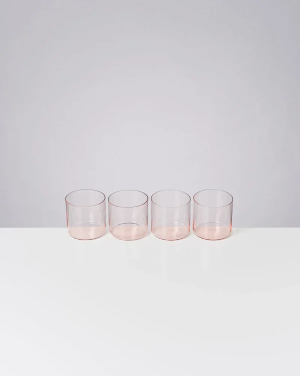 Motel a Miio Joia 4er Set Glas Klein pink opal Flash Sale