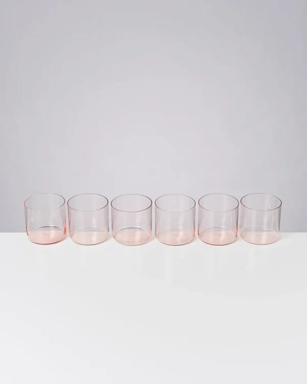 Motel a Miio Joia 6er Set Glas Klein pink opal Clearance