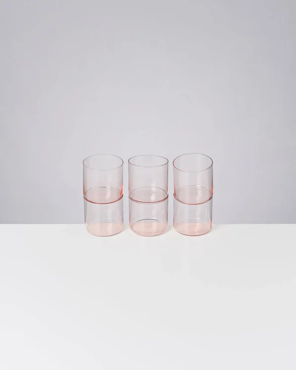Motel a Miio Joia 6er Set Glas Klein pink opal Clearance
