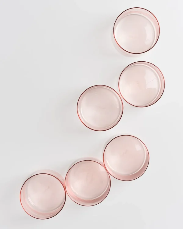 Motel a Miio Joia 6er Set Glas Klein pink opal Clearance