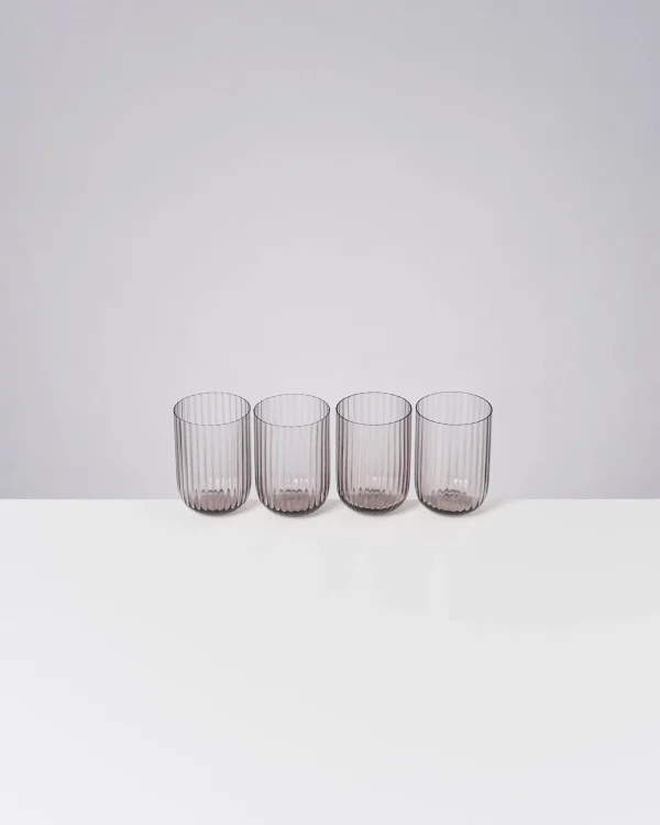 Motel a Miio Joia 4er Set Glas Riffled amethist Hot