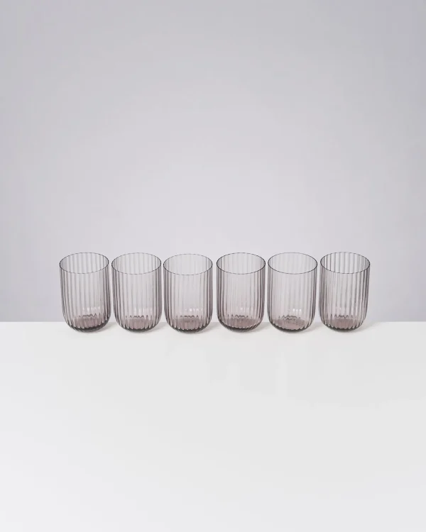 Motel a Miio Joia 6er Set Glas Riffled amethist Outlet