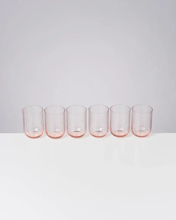 Motel a Miio Joia 6er Set Glas Riffled pink opal Shop