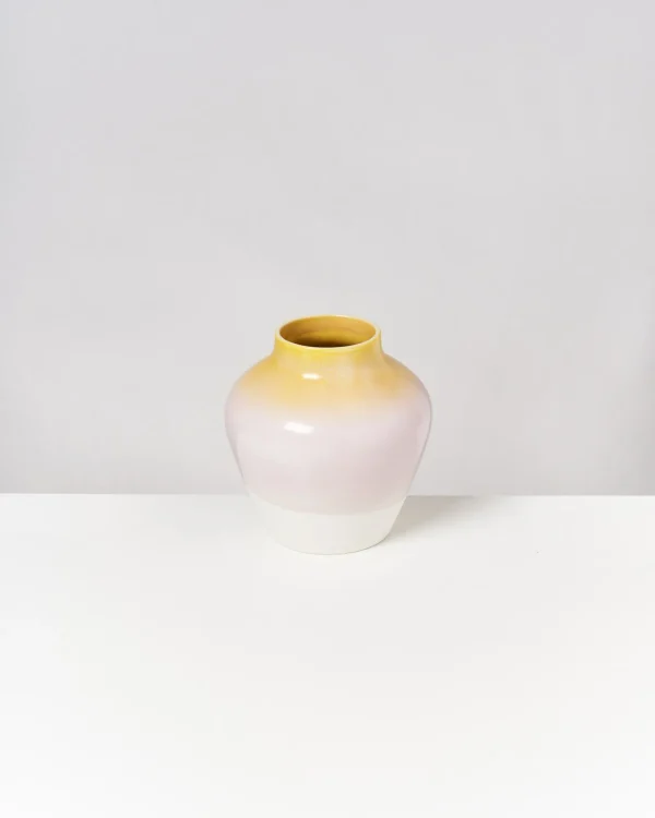 Motel a Miio Madalin Vase - Yellow Rose Speckled yellow speckled with pink Outlet