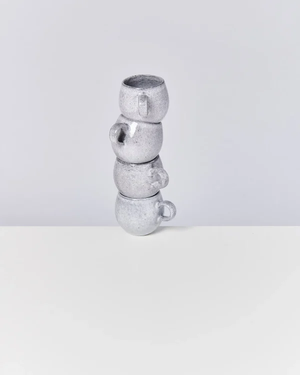 Motel a Miio Mae - Set Of 4 Mugs Small Grey Gray Hot