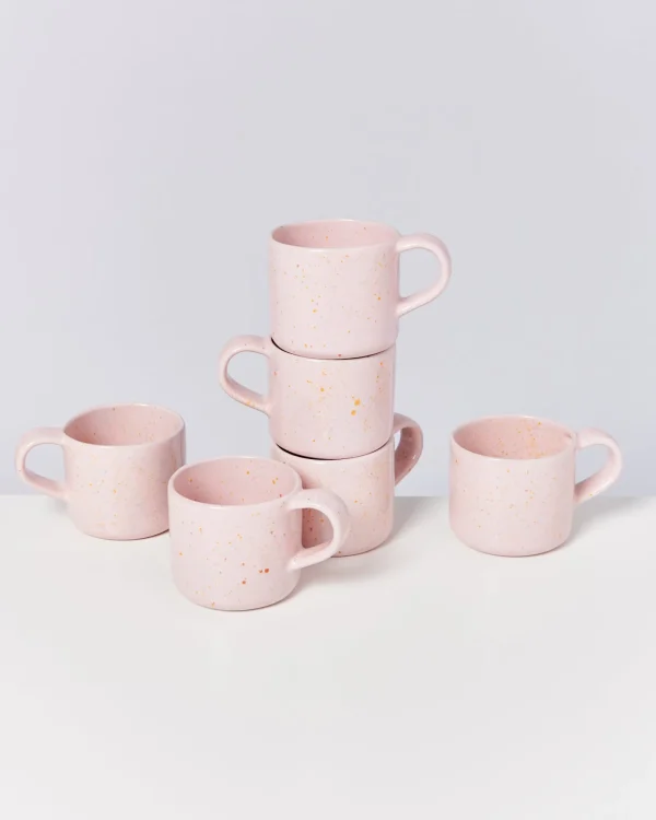 Motel a Miio Nódoa - Set Of 6 Mugs Pink Speckles rosa gesprenkelt Best Sale
