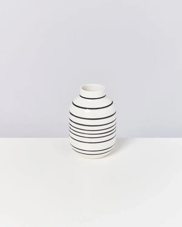 Motel a Miio Nuno Vase M - Black & White Striped schwarz weiß Best