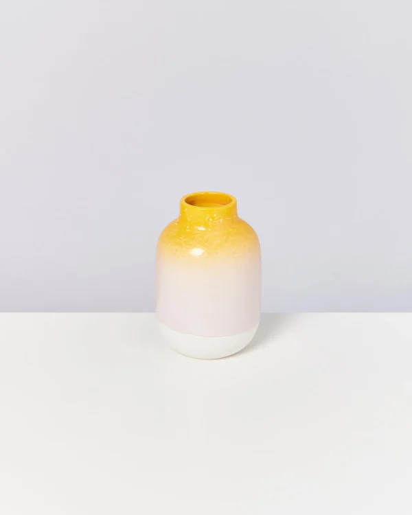 Motel a Miio Nuno Vase M - Yellow Rose Speckled yellow speckled with pink Best