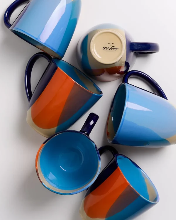 Motel a Miio Pintor Mug Large Blue Orange blau orange Shop