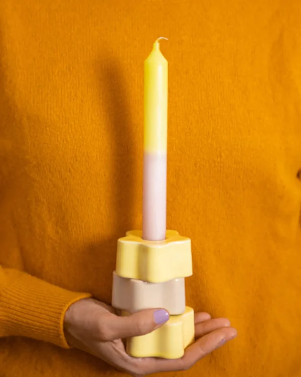 Motel a Miio Seia - Set Of 2 Stick Candles Dip Dye Pink Lime rosa lime New