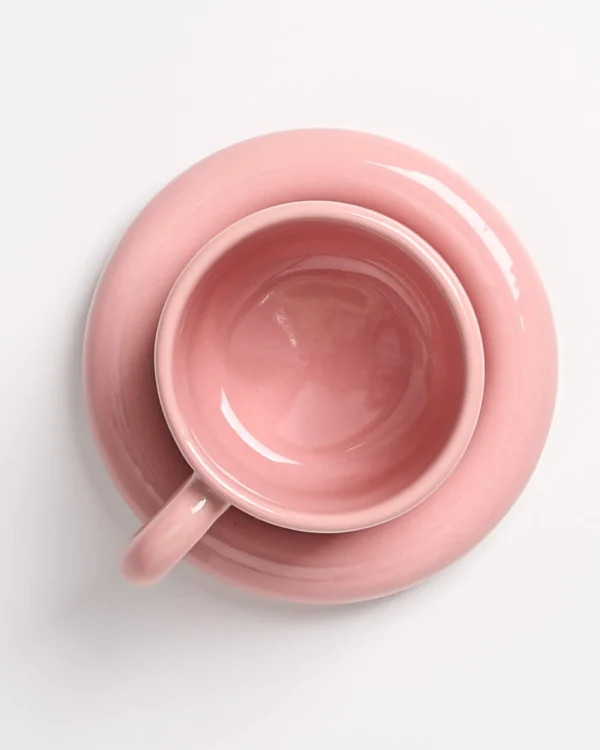 Motel a Miio Seia Cup & Saucer With Heart Pink sand New