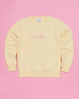 Motel a Miio Sweatshirt Men Rose Yellow gelb rosé Cheap