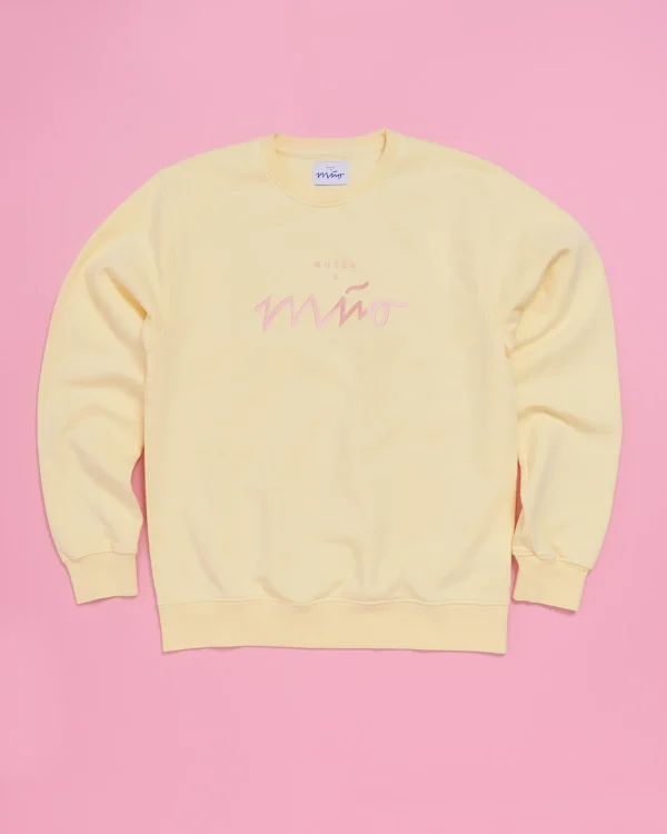 Motel a Miio Sweatshirt Men Rose Yellow gelb rosé Cheap